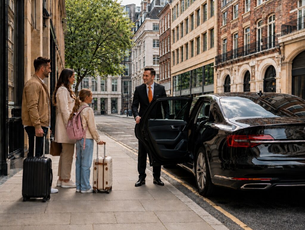 Liverpool Street to Heathrow taxi pickup with premium Carrot Cars vehicle